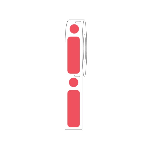 Direct Thermal Cryo 38x13mm & 9.5mm Dot for 2.0ml Tubes/Vials Red